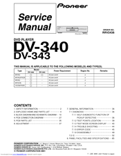 Pioneer DV-340 Service Manual