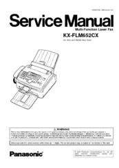Panasonic KX-FLM652CX Service Manual