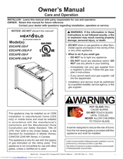 Heat & Glo ESCAPE-I35-F Owner's Manual