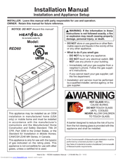 Heat & Glo RED60 Installation Manual