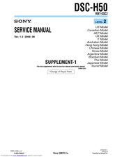 Sony DSC-H50 Service Manual