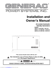 Generac Power Systems 04674-1 Installation And Owner's Manual