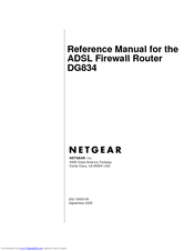 NETGEAR DG834 - ADSL Firewall Router Reference Manual