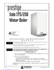 Prestige Solo 250 Installation And Maintenance Manual
