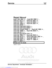 Audi A1 2011 Repair Manual