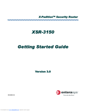 Enterasys X-Pedition XSR-3150 Getting Started Manual