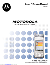 Motorola A925 Service Manual