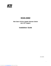 KTI Networks KGS-1602 Installation Manual