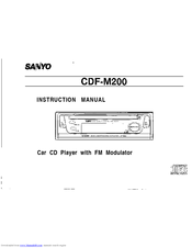 Sanyo CDF-M200 Instruction Manual