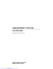 HP Digital AlphaStation 255 Family User Information