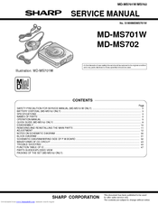 Sharp MD-MS701W Service Manual