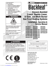 Roberts Gorden Blackheat BH30UT/EF Installation, Operation & Service Manual