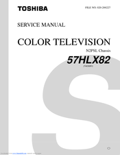 Toshiba 57HLX82 Service Manual