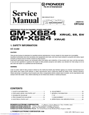 Pioneer GM-X624 Service Manual