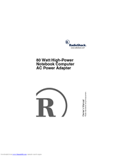 Radio Shack 80 Watt High-Power Owner's Manual