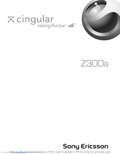 Sony Ericsson Z300a User Manual