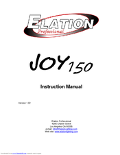 Elation Joy 150 Instruction Manual