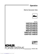 Kohler 100EFOZ Operation Manual