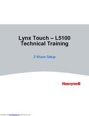 Honeywell Lynx Touch L5100 Technical Training Manual