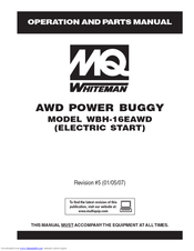 MULTIQUIP Whiteman WBH-16EAWD Operation And Parts Manual