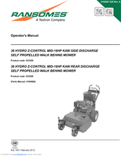 Ransomes 933308 Operator's Manual