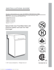 American Standard AGBWF215A96AVA Installation Manual