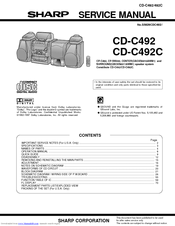 Sharp CP-SW492 Service Manual