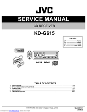 JVC KD-G615 Service Manual