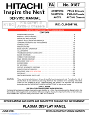 Hitachi 42HDT51M Service Manual