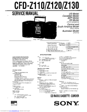 Sony CFD-Z130 Service Manual