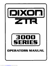 Dixon ZTR 3362 Operator's Manual