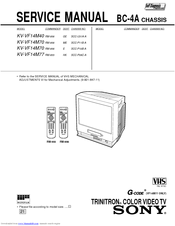 Sony TRINITRON KV-VF14M40 Service Manual