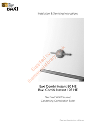 Baxi BAXI COMBI INSTANT 105 HE Installation & Servicing Instructions Manual
