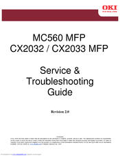 OKI MC560 MFPCX2033 Service & Troubleshooting Manual