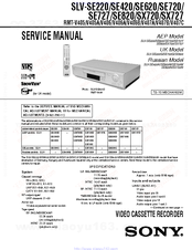 Sony SLV-SE820 Service Manual