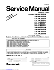 Panasonic SA-AK280EB Service Manual