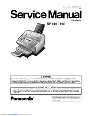 Panasonic Panafax UF-595 Service Manual