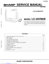 Sharp LC-20VM2E Service Manual