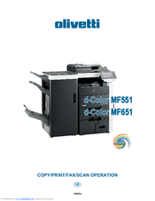 Olivetti d-color MF551 Operation Manual
