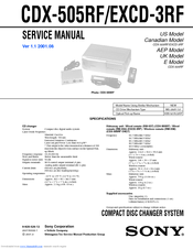 Sony CDX-505RF - Compact Disc Changer System Service Manual