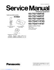 Panasonic KX-TG7102FXS Service Manual