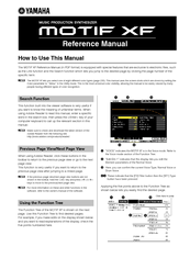 Yamaha MOTIF XF Reference Manual