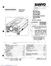 Sanyo PLC-XP18N Service Manual
