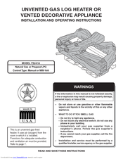 Monessen Hearth YS24 Installation And Operating Instructions Manual