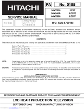 Hitachi LC37E Service Manual
