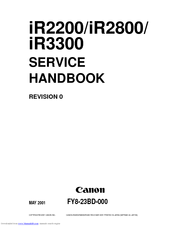 Canon iR3300 Series Service Handbook