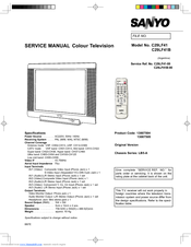Sanyo C29LF41B Service Manual
