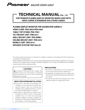 Pioneer Pure Vision PDP-425CMX Technical Manual