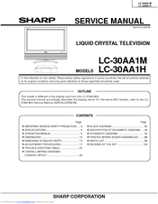 Sharp LC-30AA1H Service Manual