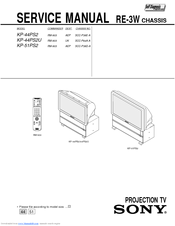 Sony KP-44PS2U Service Manual